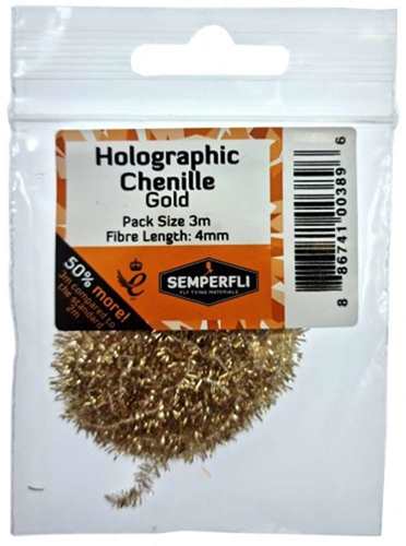 Metallic Tinsel Chenille 4mm Small