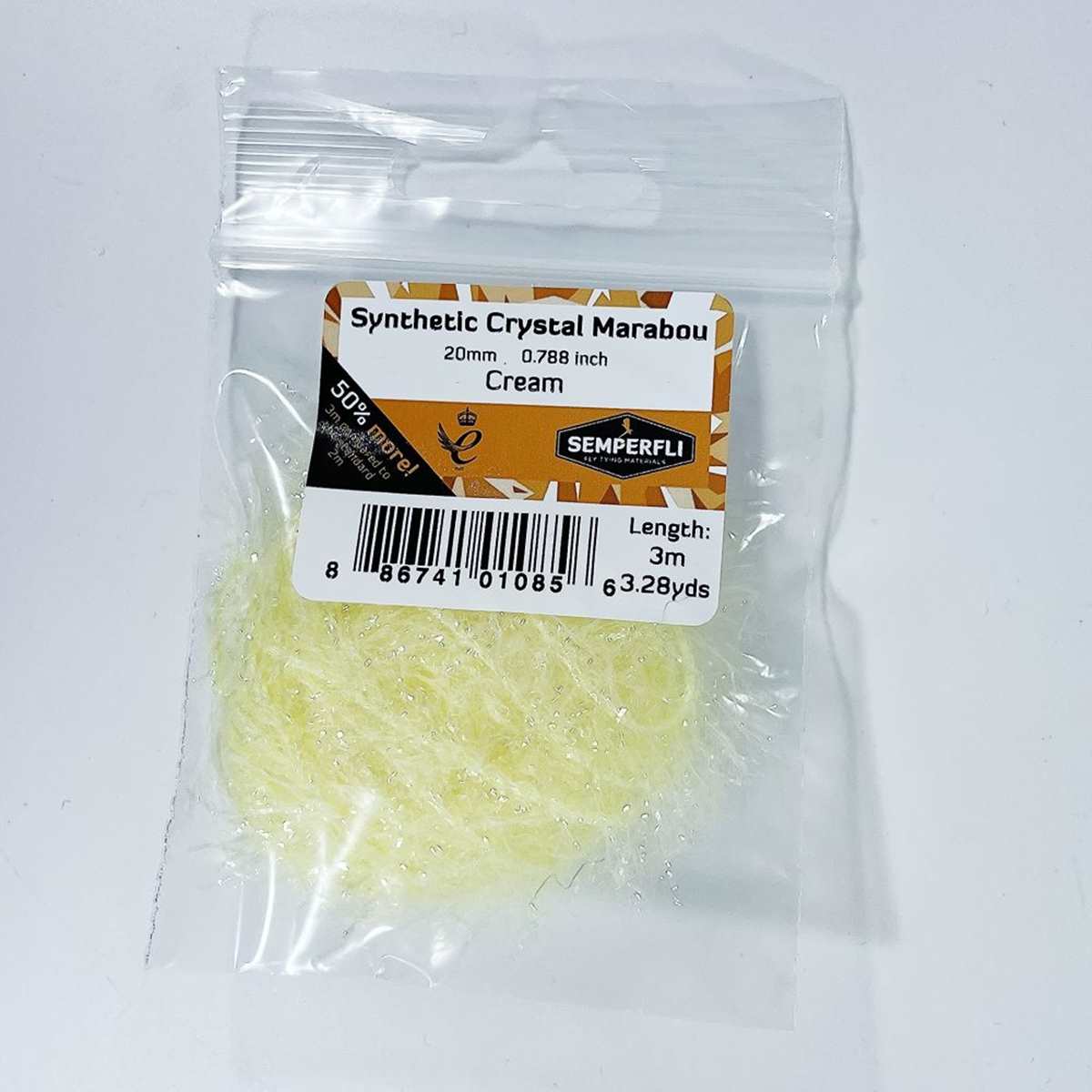 Synthetic Crystal Marabou 20mm