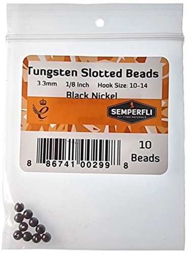 Tungsten Slotted Beads 3.3mm (1/8 inch)