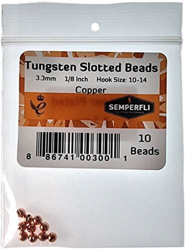 Tungsten Slotted Beads 3.3mm (1/8 inch)