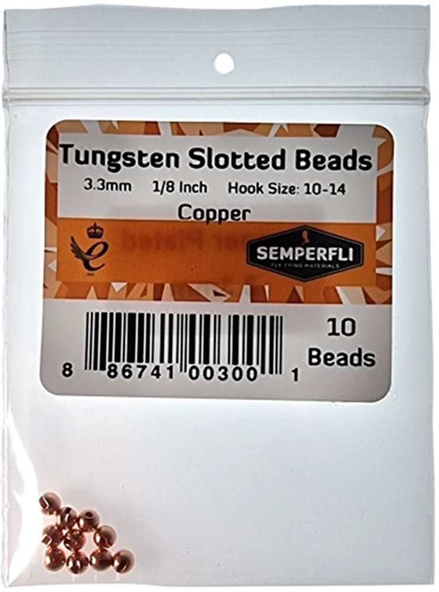 Tungsten Slotted Beads 3.3mm (1/8 inch)