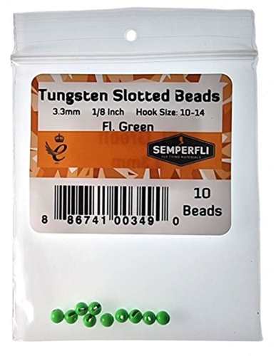 Tungsten Slotted Beads 3.3mm (1/8 inch)