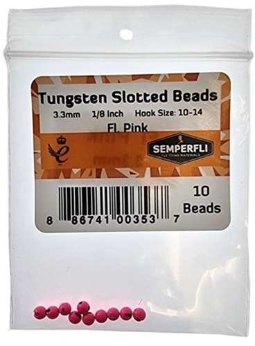 Tungsten Slotted Beads 3.3mm (1/8 inch)