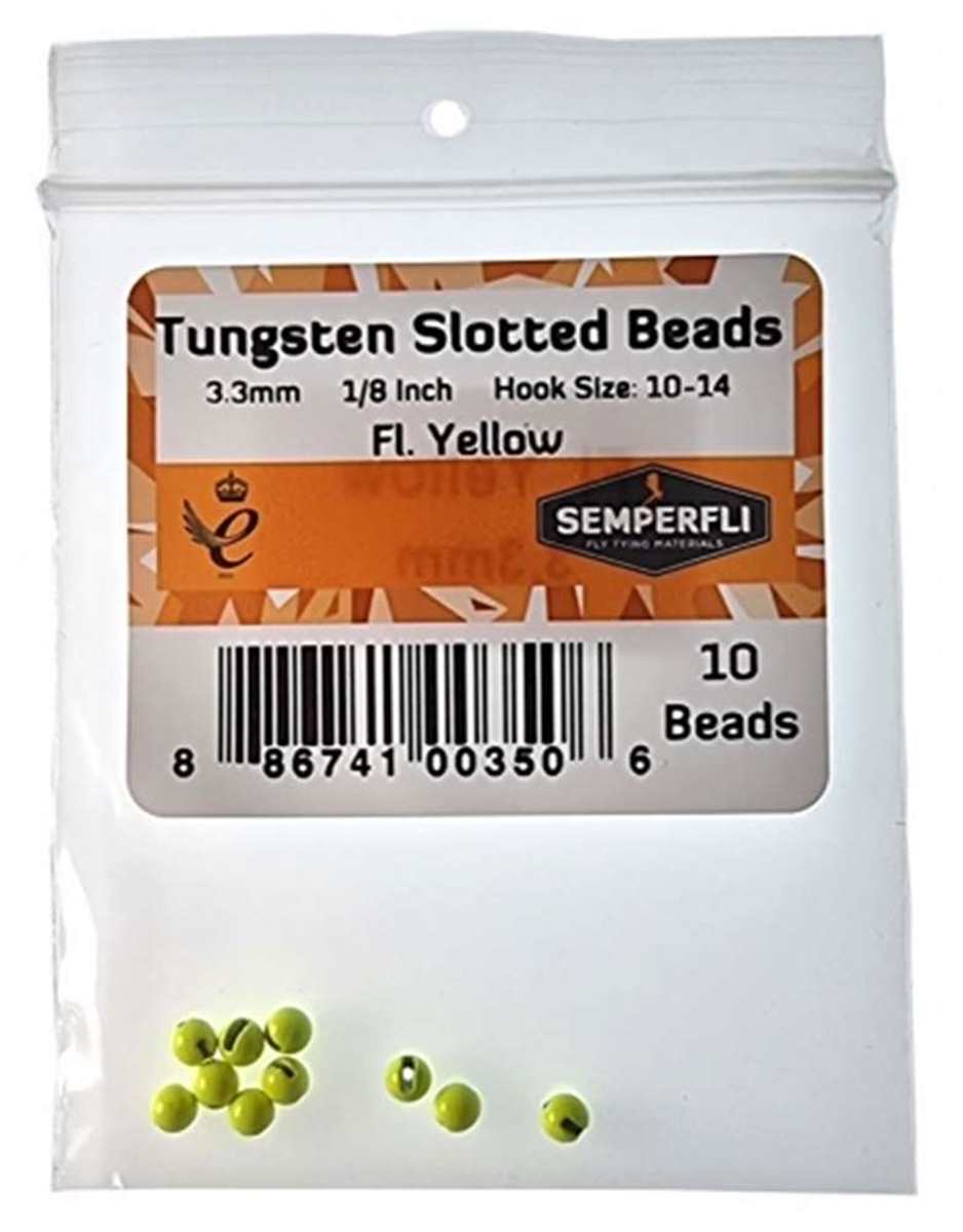 Tungsten Slotted Beads 3.3mm (1/8 inch)