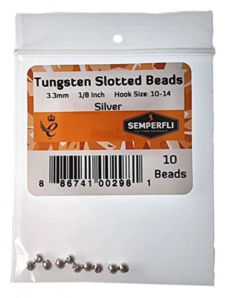 Tungsten Slotted Beads 3.3mm (1/8 inch)