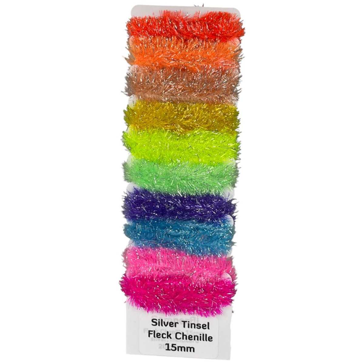 Silver Tinsel Fleck Chenille 15mm Multicards